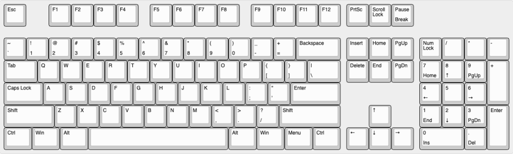 104 Keyboard Layout