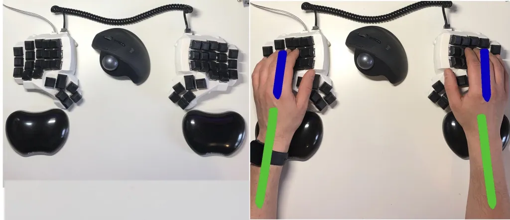 Hands of Dactyl Manuform