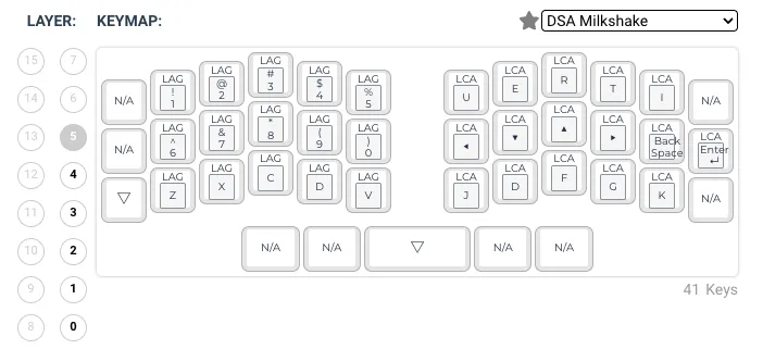 Reviung41 EXTRA layer keymap with Cmd+Option and Ctrl+Option chords